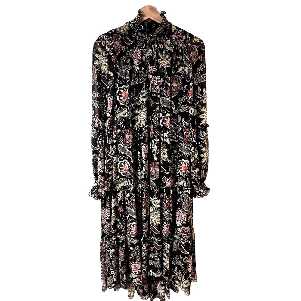Cinq a Sept Womens Fairy Cottage Floral Dress Size 8 Boho Hi-Low Romantic NWT